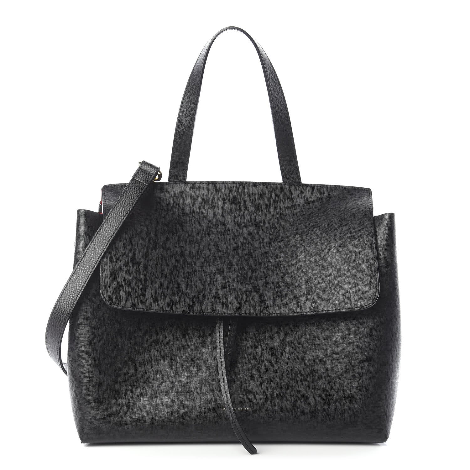 Mansur Gavriel Saffiano Lady Bag Black Flamma 1 of 8