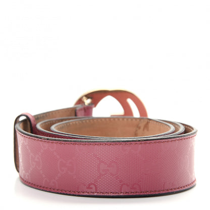 Gucci Imprime Monogram Interlocking G Belt 90 36 Pink 2 of 5