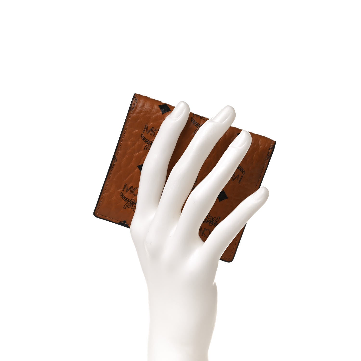 MCM Visetos Mini Bi-Fold Wallet Cognac 4 of 13