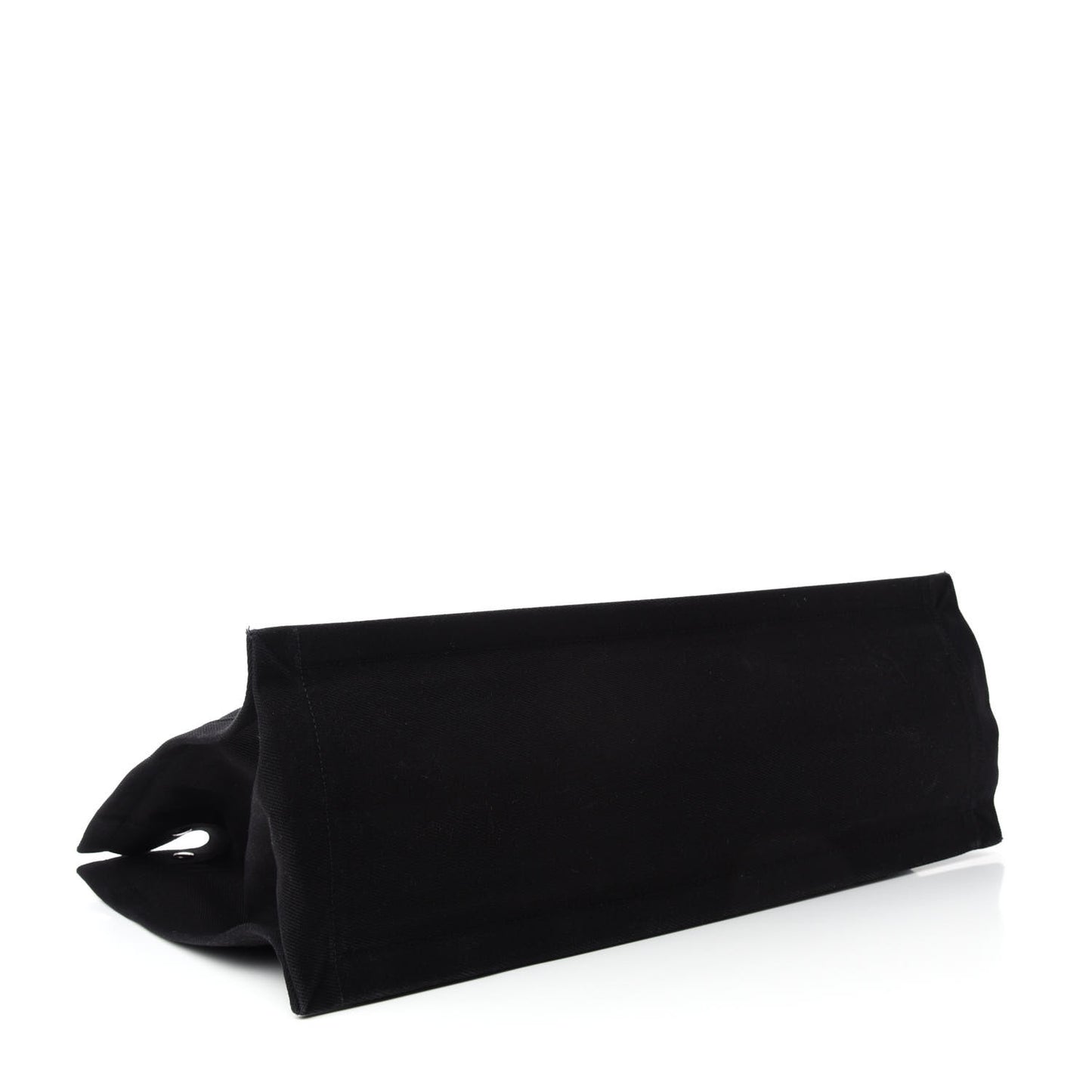Linen Calfskin Rive Gauche Tote Black