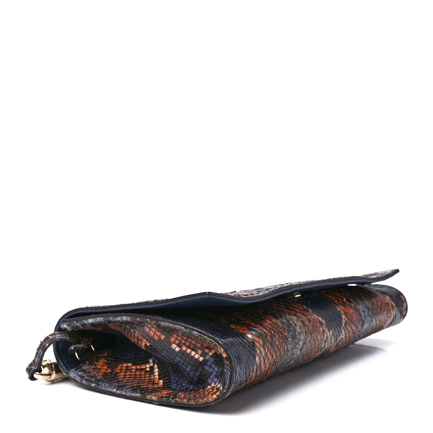 Gucci Snakeskin Medium Soho Clutch Blue Sienna 4 of 12