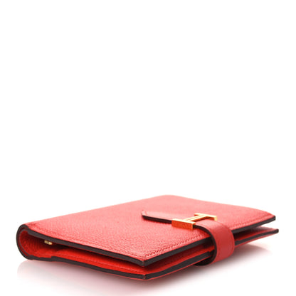 Hermes Epsom Bearn Compact Wallet Rouge Tomate 4 of 8