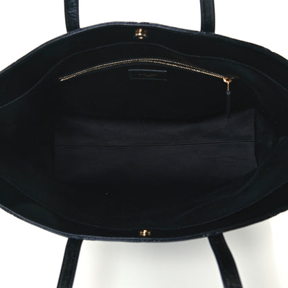 Saint Laurent Crinkled Calfskin Quilted East West Shopping Tote Black 7 of 11