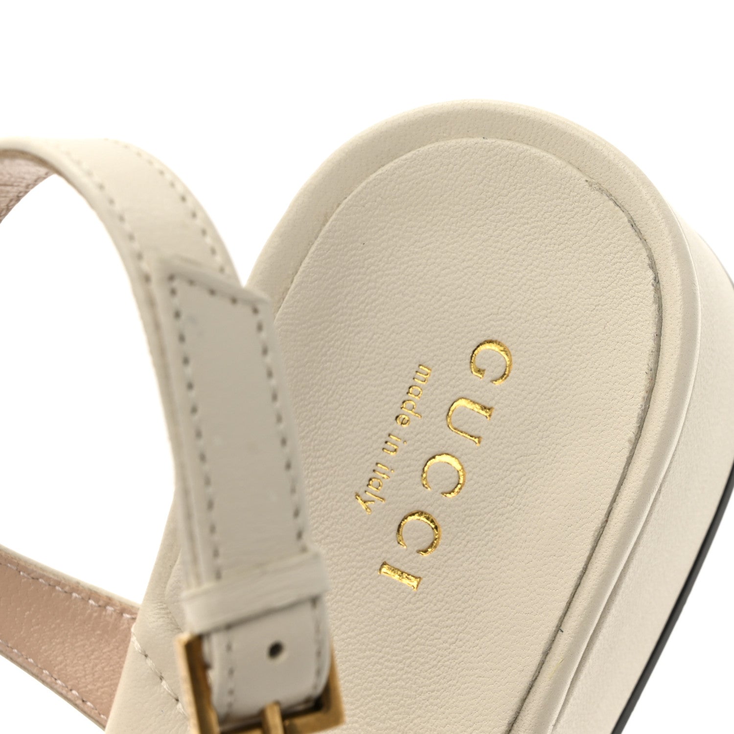 Gucci Nappa Matelasse Double G 35mm Thong Sandals 38 Mystic White 9 of 10