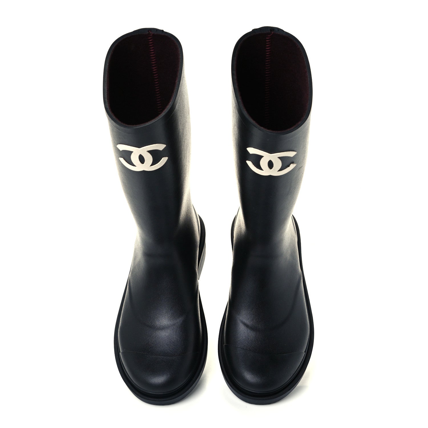 Chanel Caoutchouk CC High Boots 36 Black 5 of 11