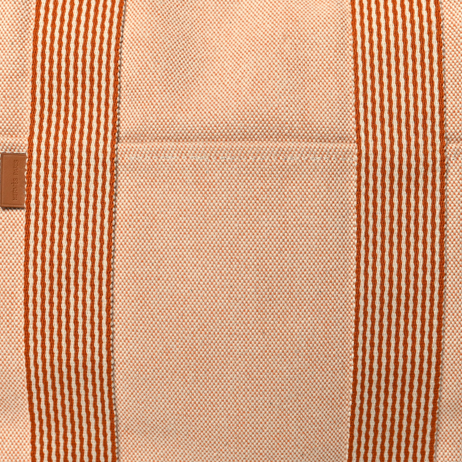 Hermes Canvas Herline MM Tote Orange 7 of 9