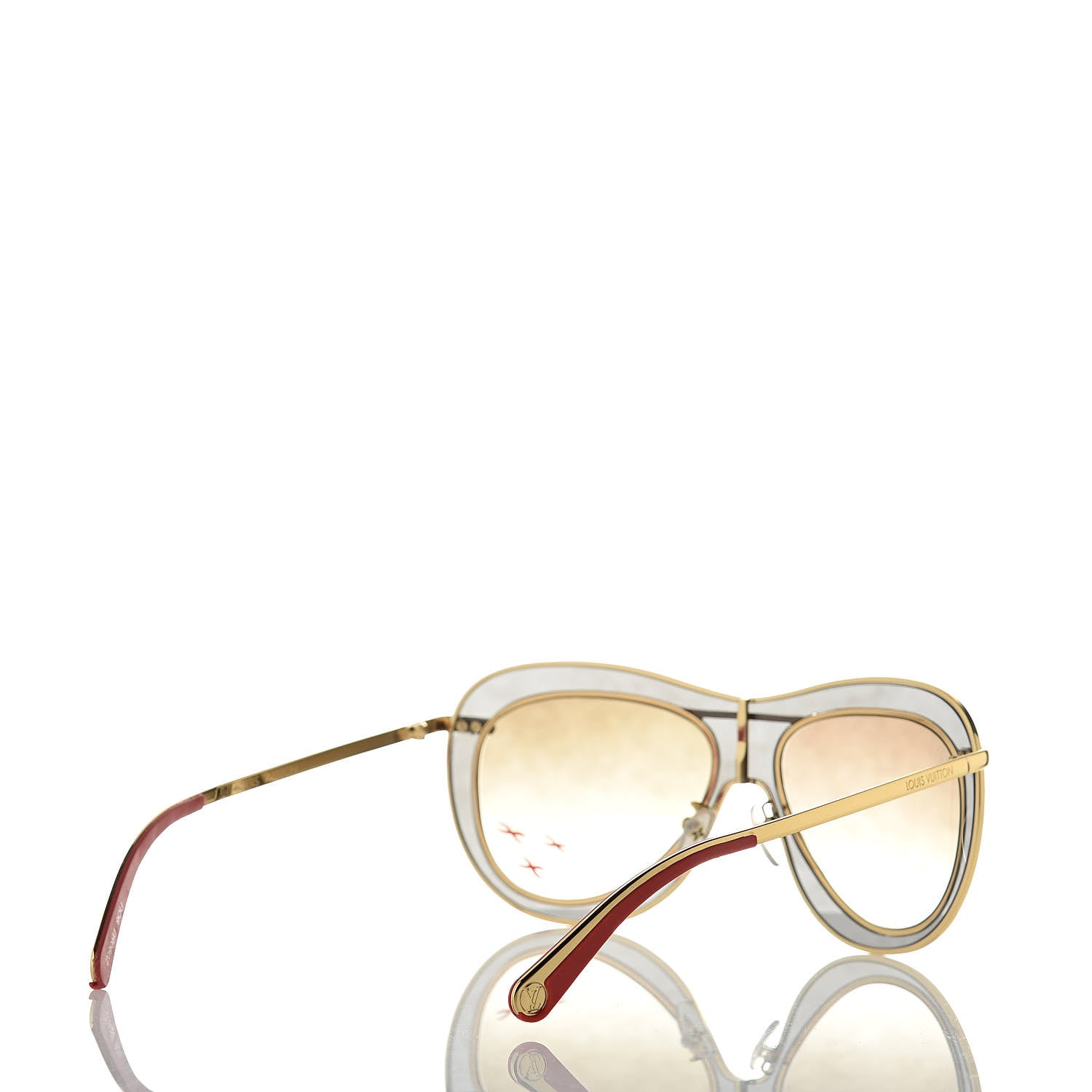 Louis Vuitton Aviator Sunglasses Z0905U Gold 4 of 8