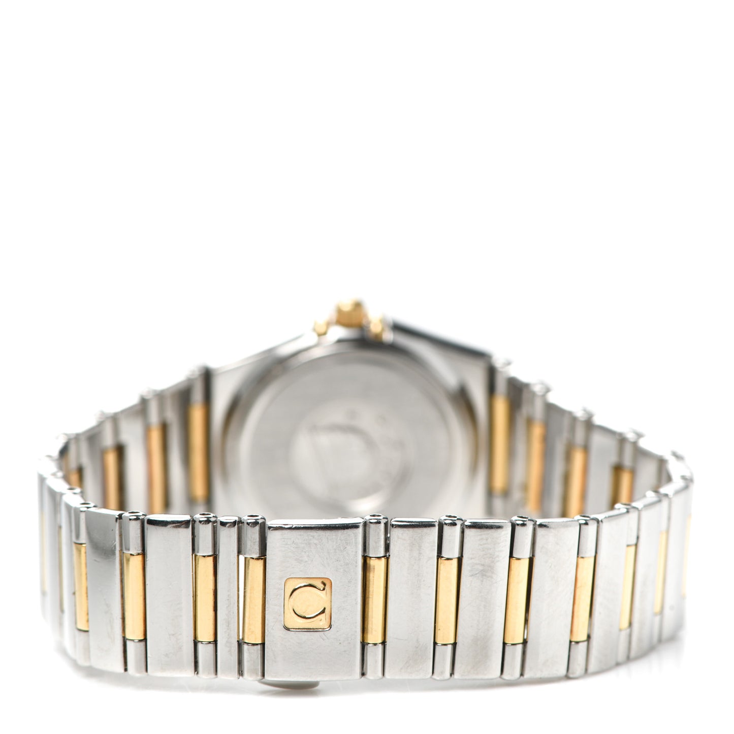 Stainless Steel 18K Yellow Gold Diamond Bezel Mother of Pearl 23mm Constellation My Choice Quartz Watch 895.1243
