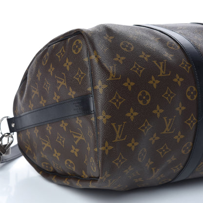 Louis Vuitton Monogram Macassar Keepall Bandouliere 45 8 of 11