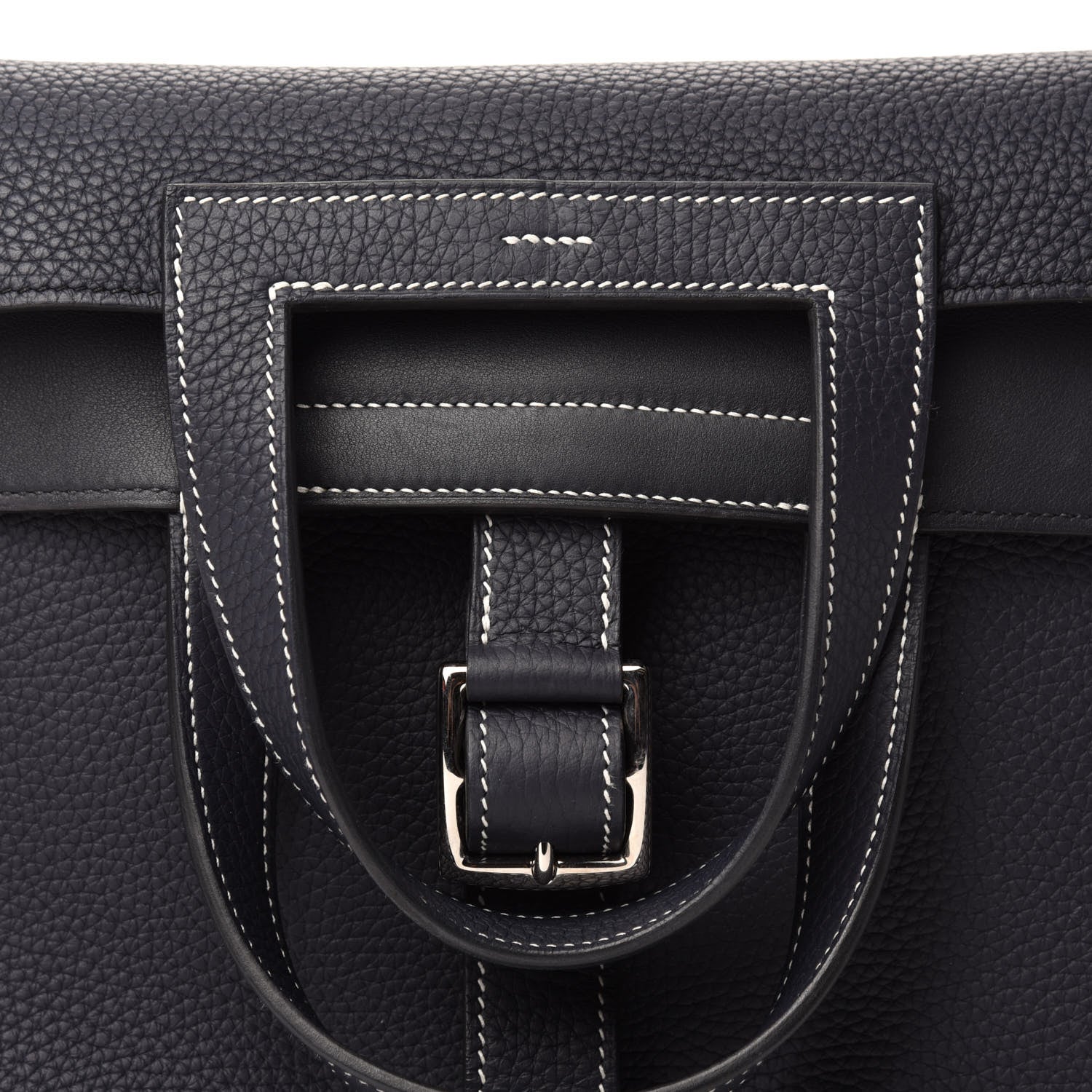 Hermes Taurillon Clemence Halzan 31 GM Bleu Nuit 10 of 11
