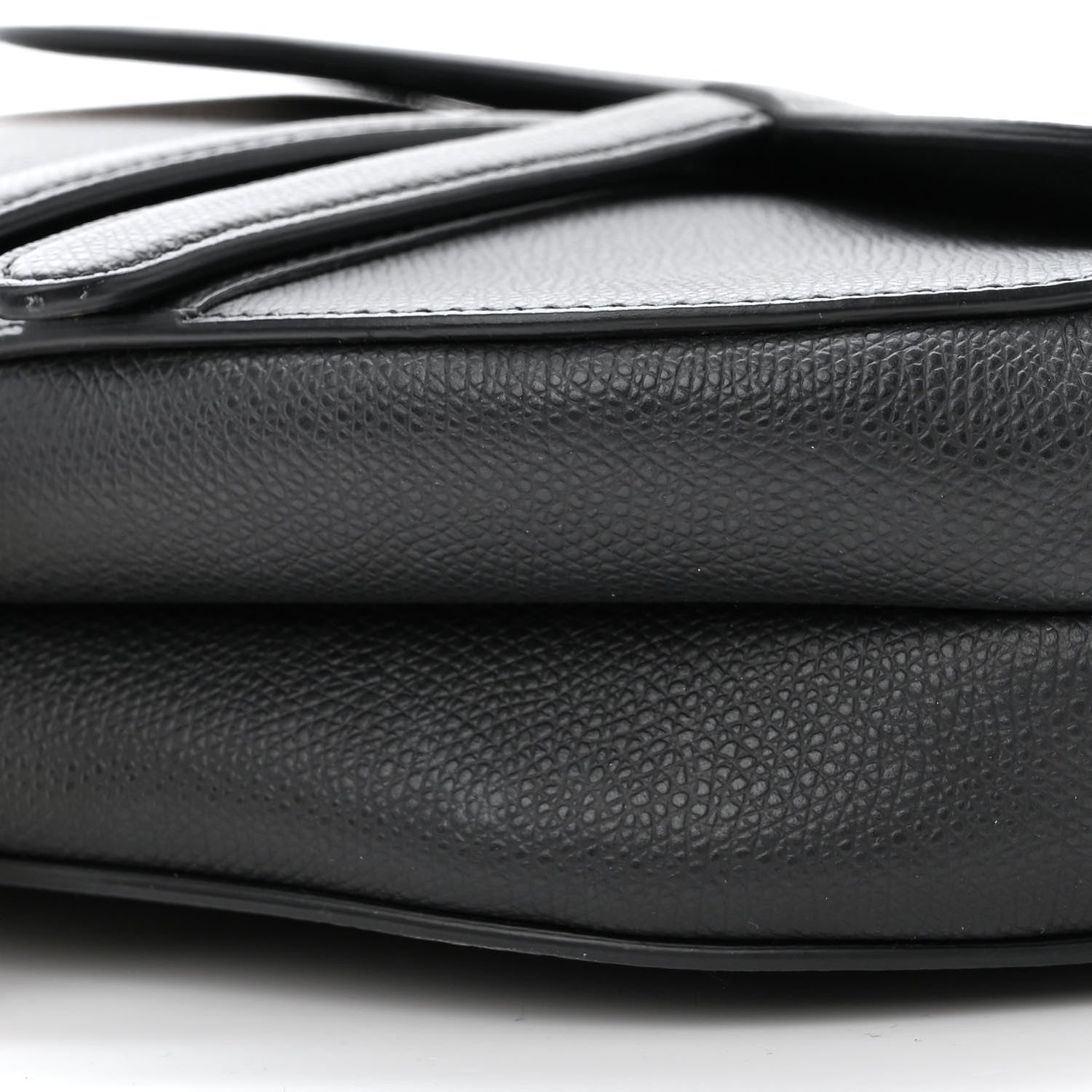 Christian Dior Grained Calfskin Saddle Bag Black 9 of 9