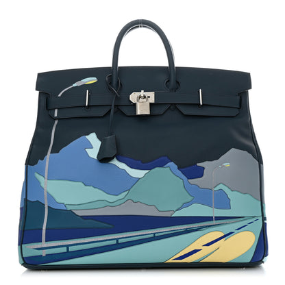Hermes Togo HAC Endless Road Birkin 50 Bleu de Prusse 1 of 13