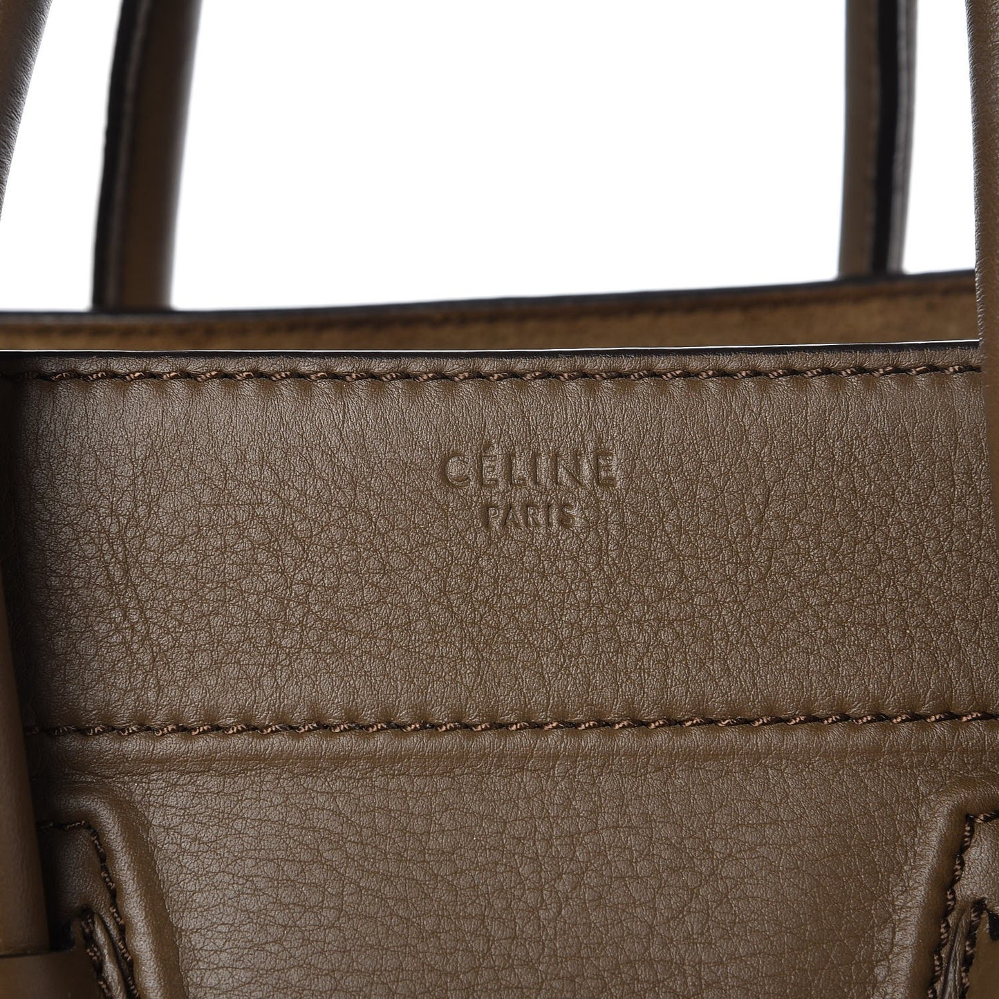 Supple Calfskin Medium Phantom Luggage Khaki