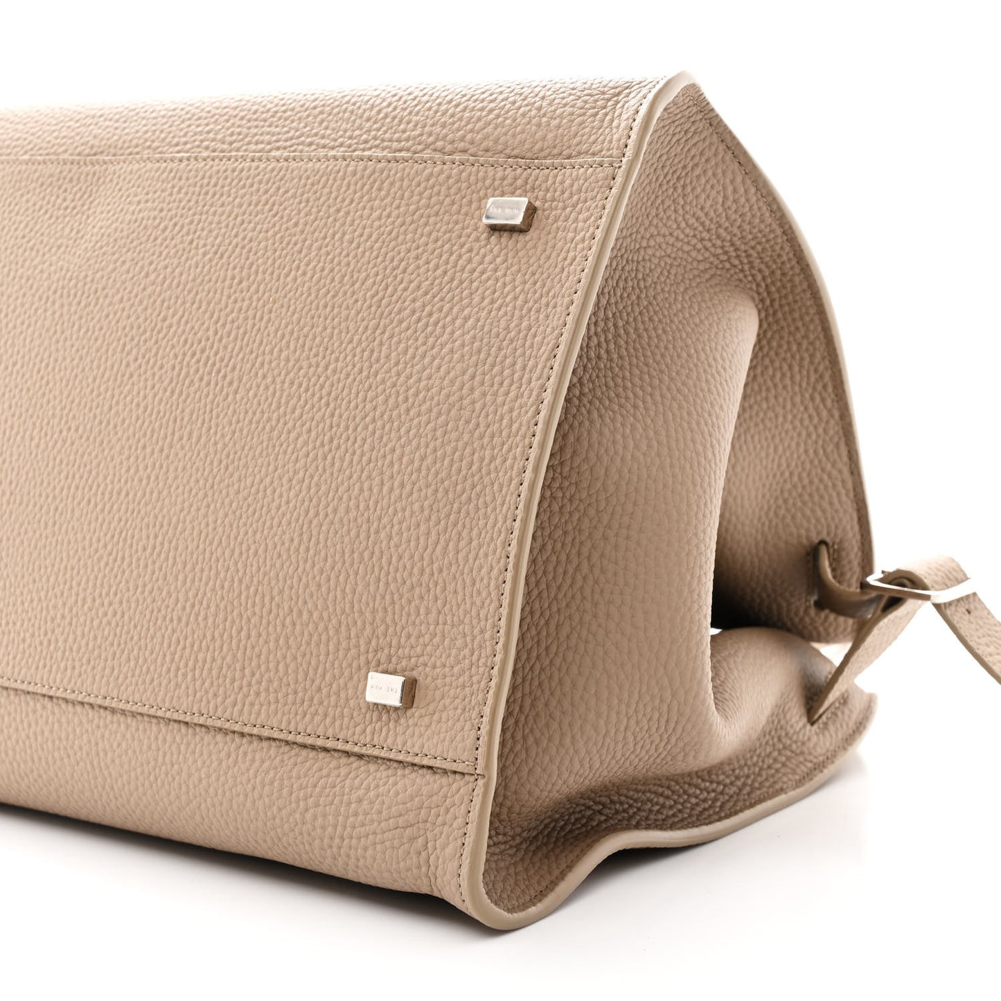 Matte Grained Calfskin Soft Margaux 15 Dark Taupe