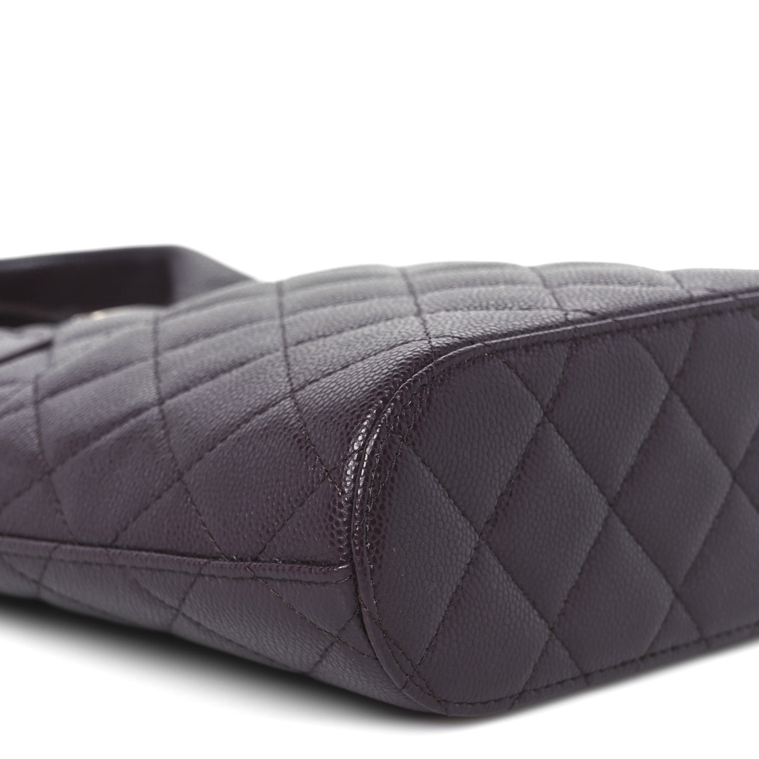 Chanel Caviar Quilted Top Handle Clutch With Chain Dark Brown 9 of 11