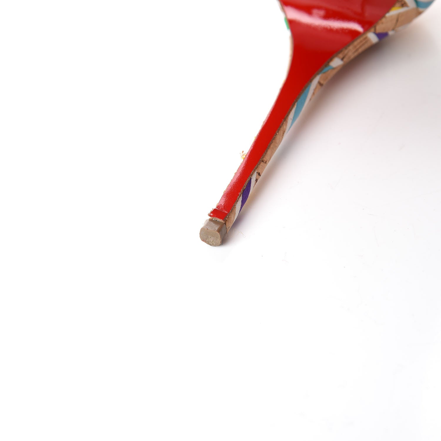 Christian Louboutin Cork Chevron Print Pigalle Follies 100 Pumps 41.5 Multicolor 10 of 11