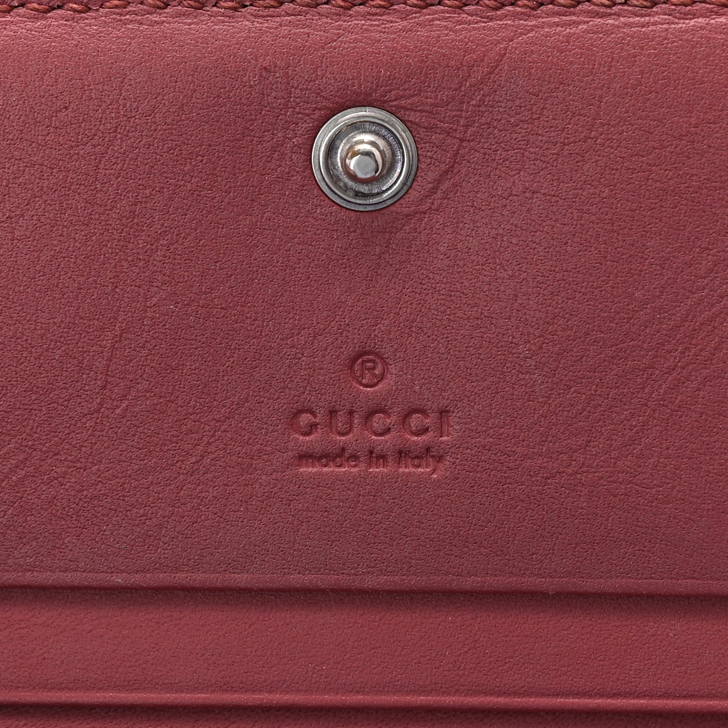 Gucci GG Supreme Monogram Blooms Card Case Wallet Beige Multicolor Dry Rose 6 of 7