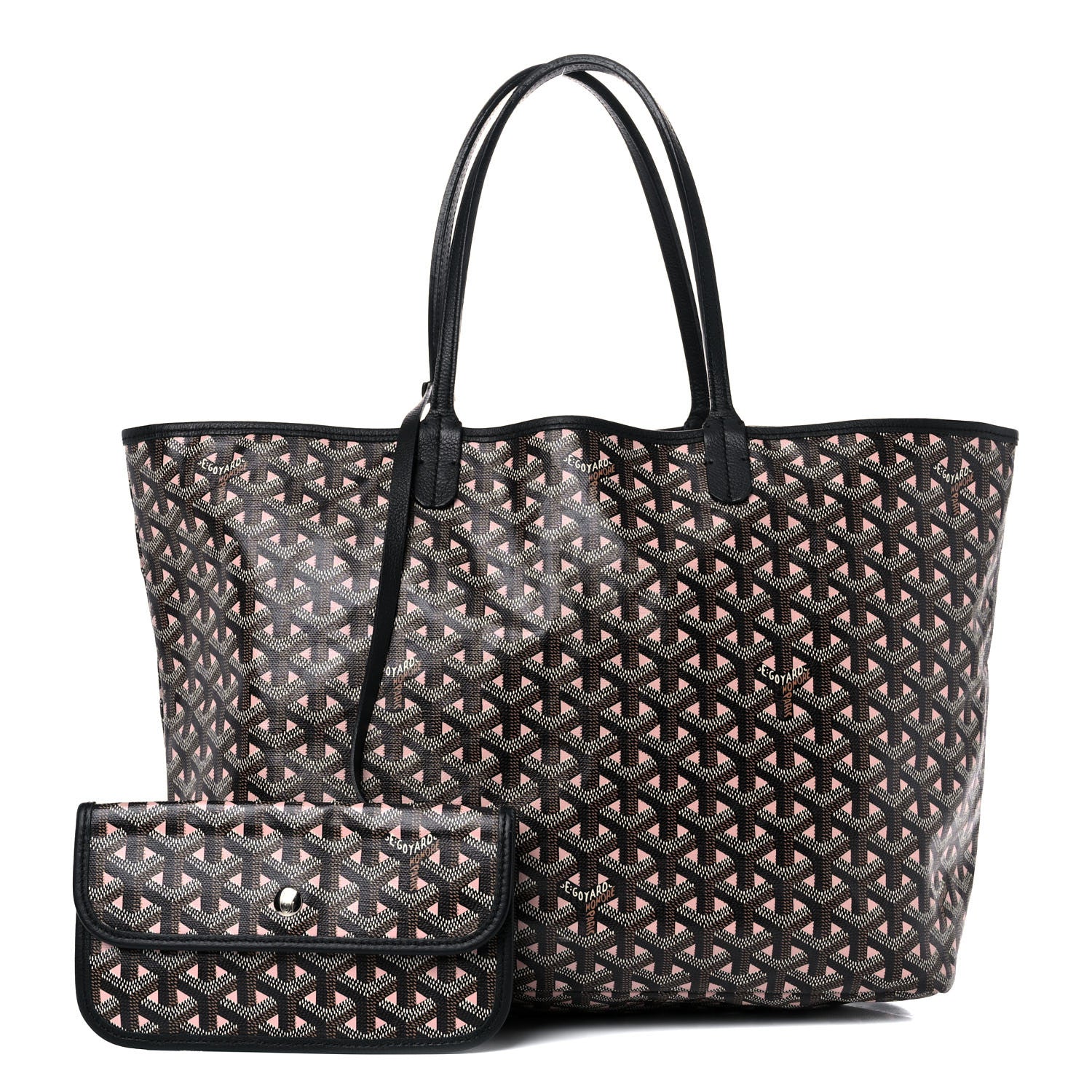 Goyard Goyardine Saint Louis Claire Voie PM Black Pink 1 of 20