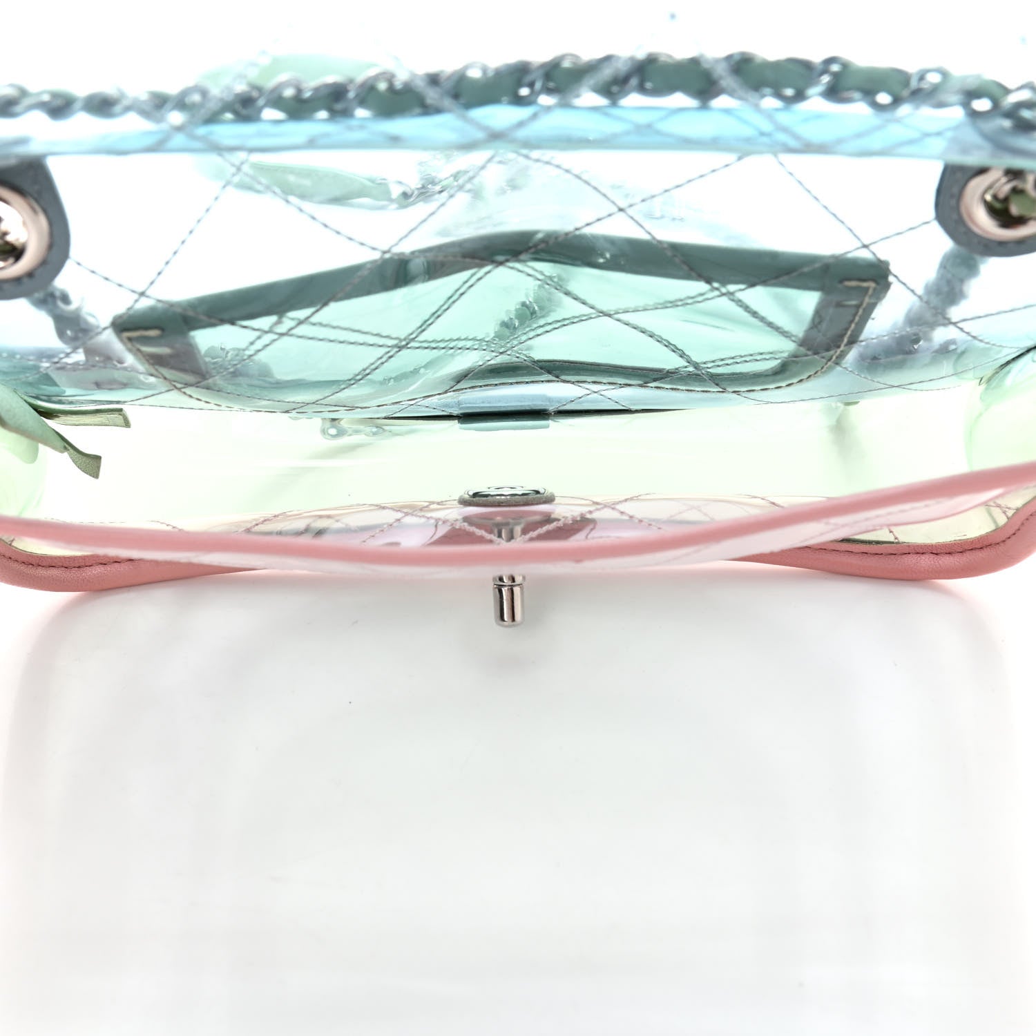 Chanel Lambskin PVC Quilted Mini Coco Splash Flap Blue Green 5 of 11