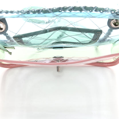 Chanel Lambskin PVC Quilted Mini Coco Splash Flap Blue Green 5 of 11