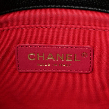 Chanel Shiny Caviar Quilted Chain Melody Waist Belt Bag Black 6 of 12