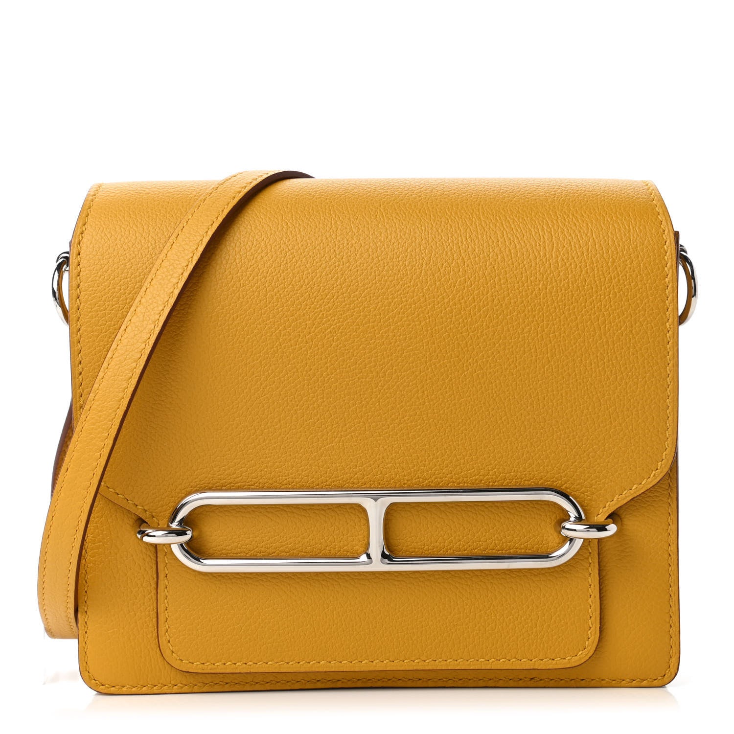 Hermes Evercolor Mini Sac Roulis Jaune Ambre 1 of 10