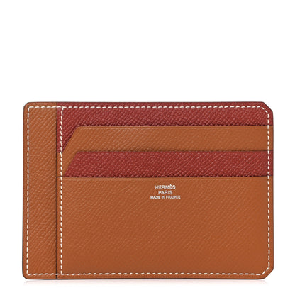 Hermes Epsom City 8CC Card Holder Gold Sienne 1 of 5