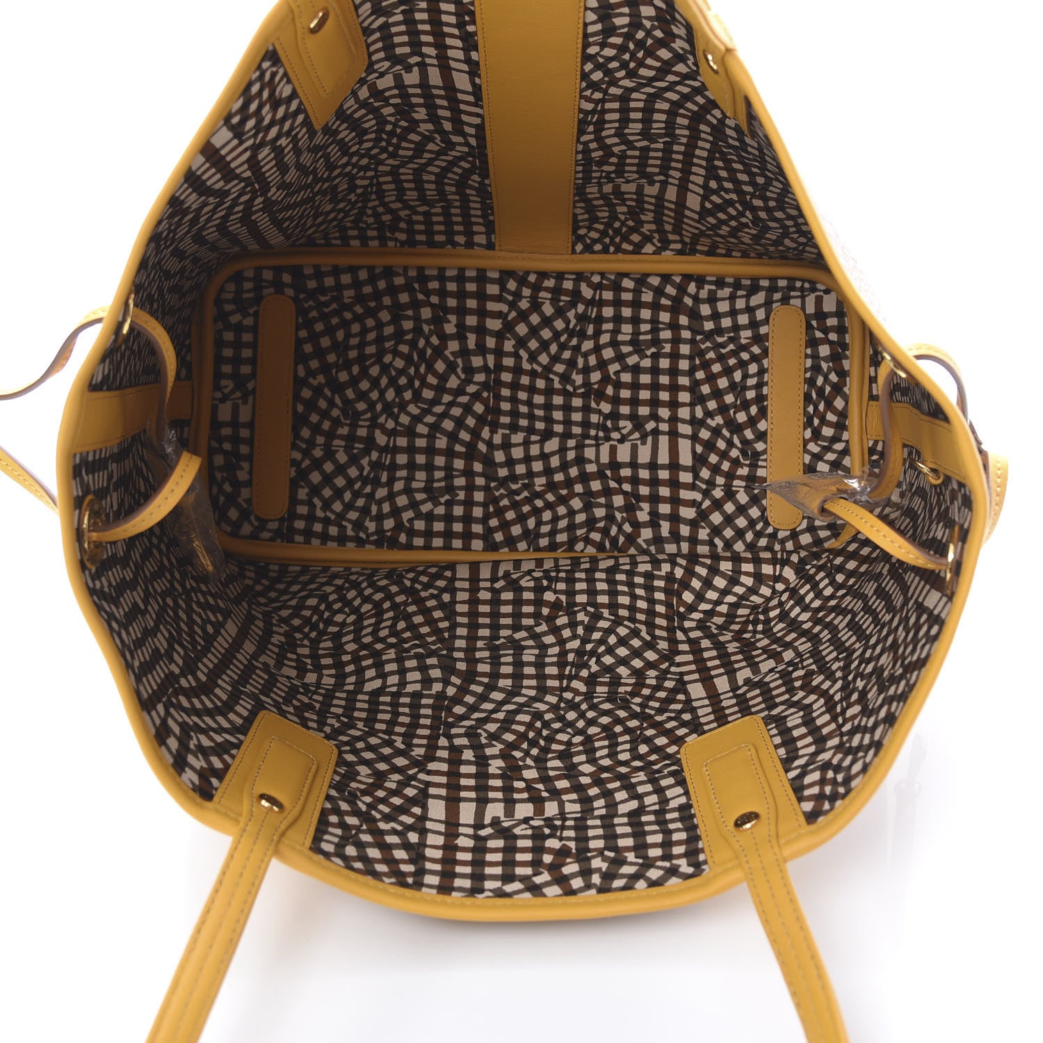 MCM Visetos Medium Liz Reversible Shopper Tote Cognac Yellow 9 of 14