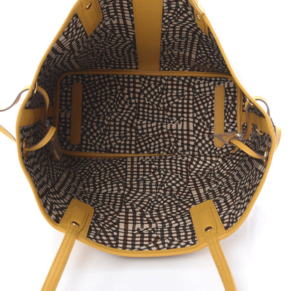 MCM Visetos Medium Liz Reversible Shopper Tote Cognac Yellow 9 of 14