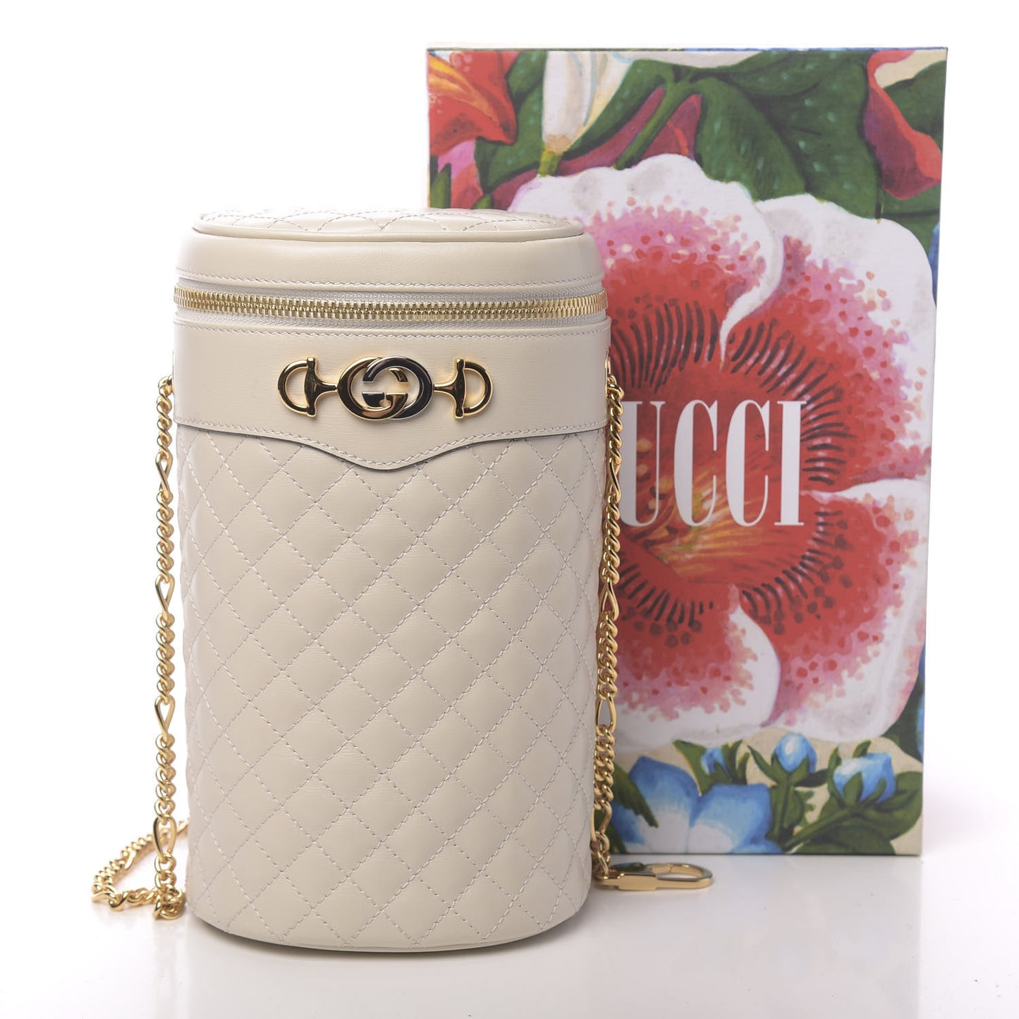 Calfskin Trapuntata Zumi Belt Bag Off White