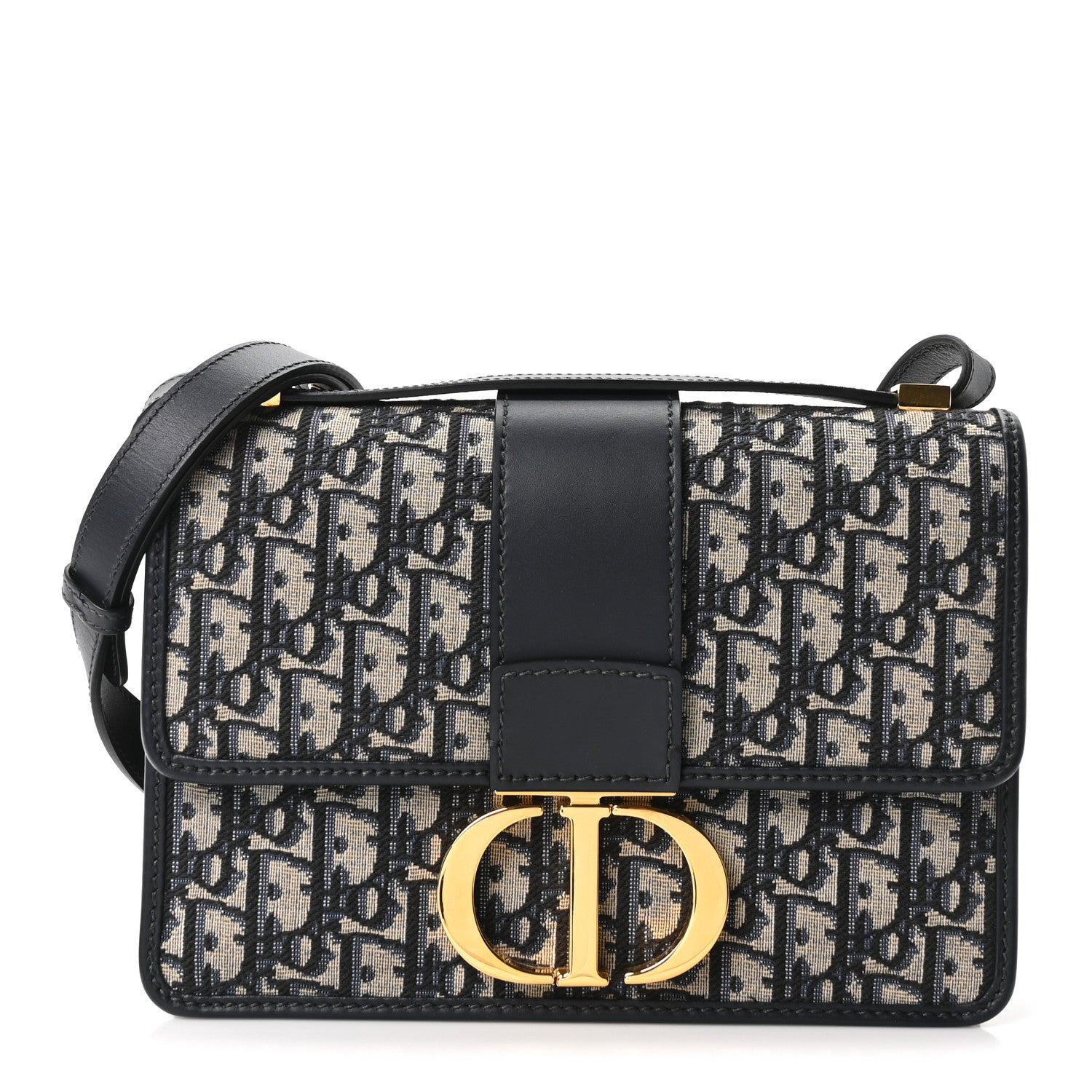 Christian Dior Oblique 30 Montaigne Flap Bag Blue 1 of 9