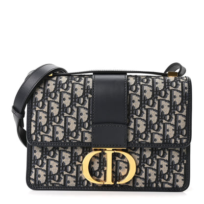 Christian Dior Oblique 30 Montaigne Flap Bag Blue 1 of 9