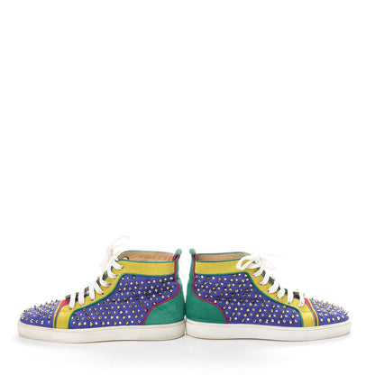 Christian Louboutin Mens Suede Louis Spikes Flat Sneakers 42 Multi 6 of 12