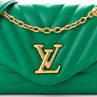 Louis Vuitton Calfskin New Wave Chain Bag MM NM Emerald 7 of 10