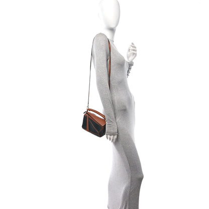 Loewe Calfskin Mini Puzzle Bag Tan Black 2 of 9