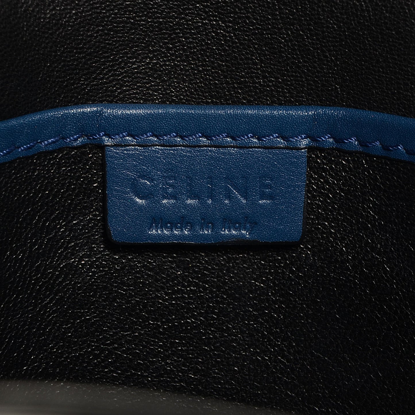 Smooth Calfskin Nano Luggage Ocean Blue Black