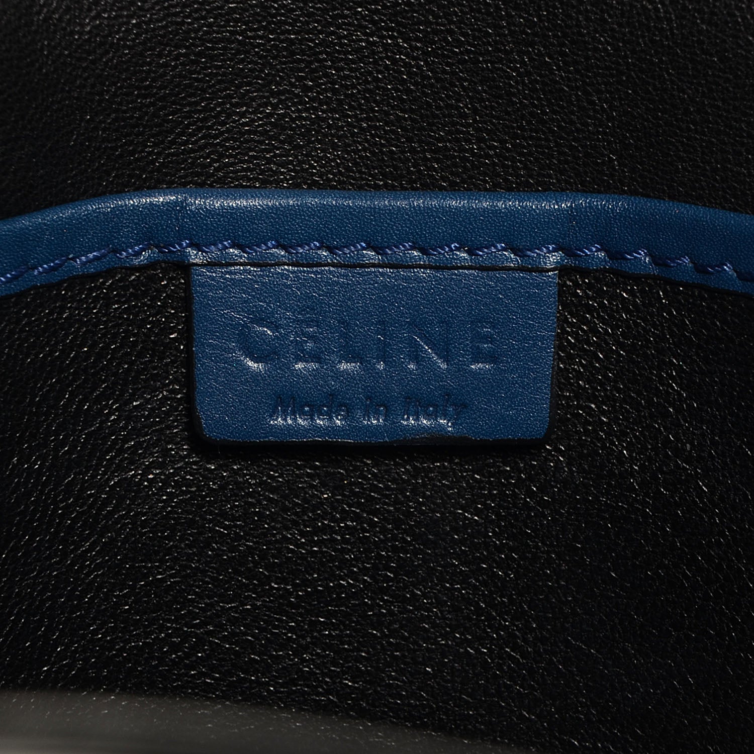 Celine Smooth Calfskin Nano Luggage Ocean Blue Black 6 of 9