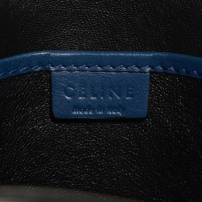 Celine Smooth Calfskin Nano Luggage Ocean Blue Black 6 of 9