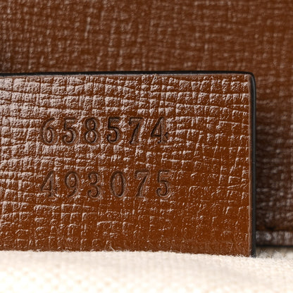 Gucci GG Supreme Monogram Azalea Calfskin Web Mini Horsebit 1955 Shoulder Bag Beige Ebony Brown Sugar 7 of 11