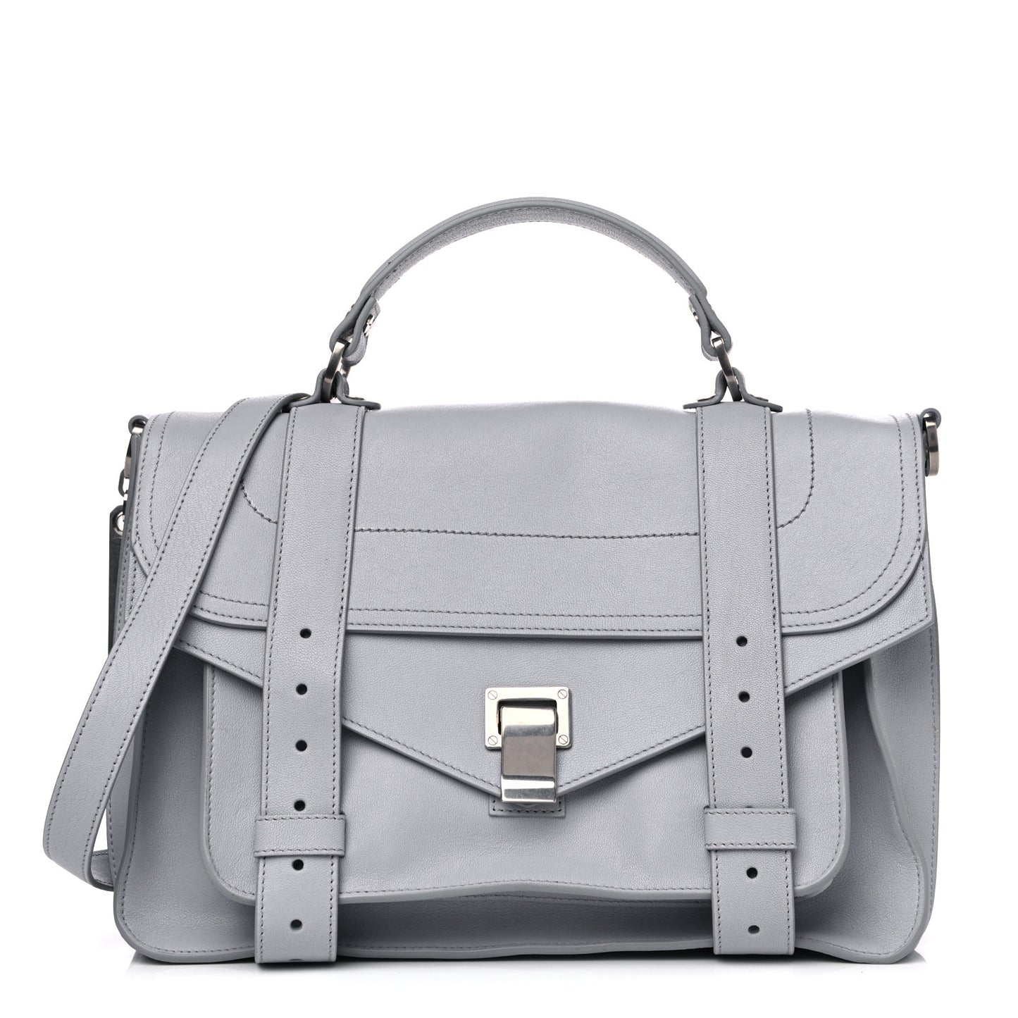 Lambskin Medium PS1 Satchel Dove Grey