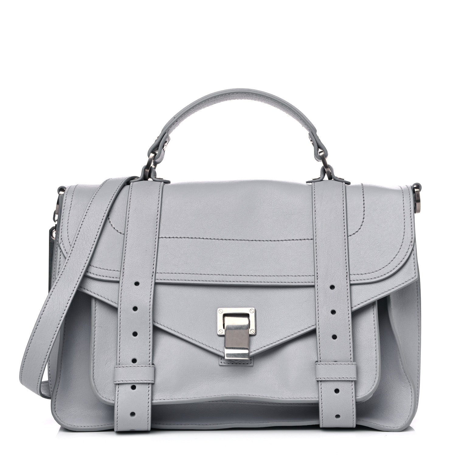 Proenza Schouler Lambskin Medium PS1 Satchel Dove Grey 1 of 6