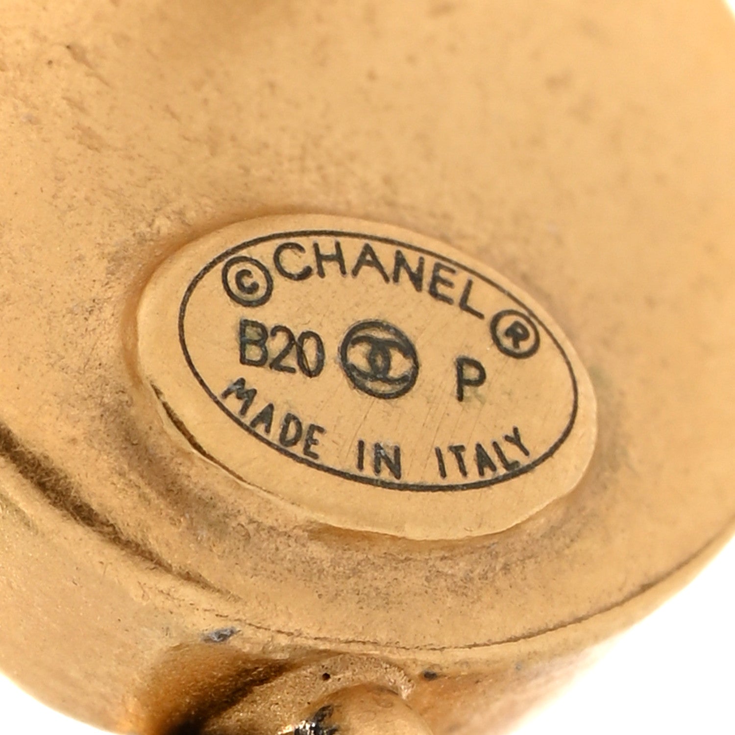 Chanel Crystal Pearl Logo Drop Earrings Gold 3 of 5