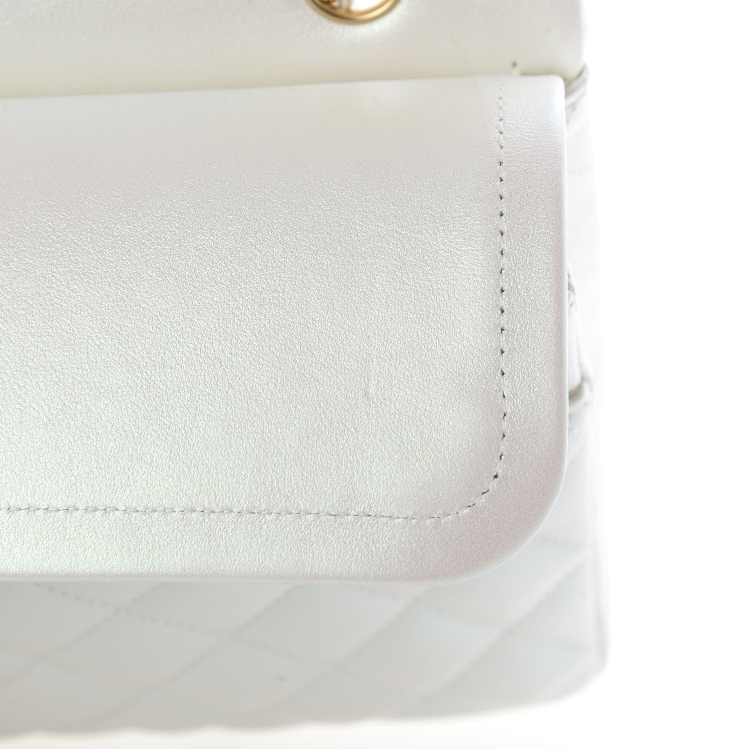 Chanel Iridescent Calfskin Quilted Medium Double Flap White 11 of 11