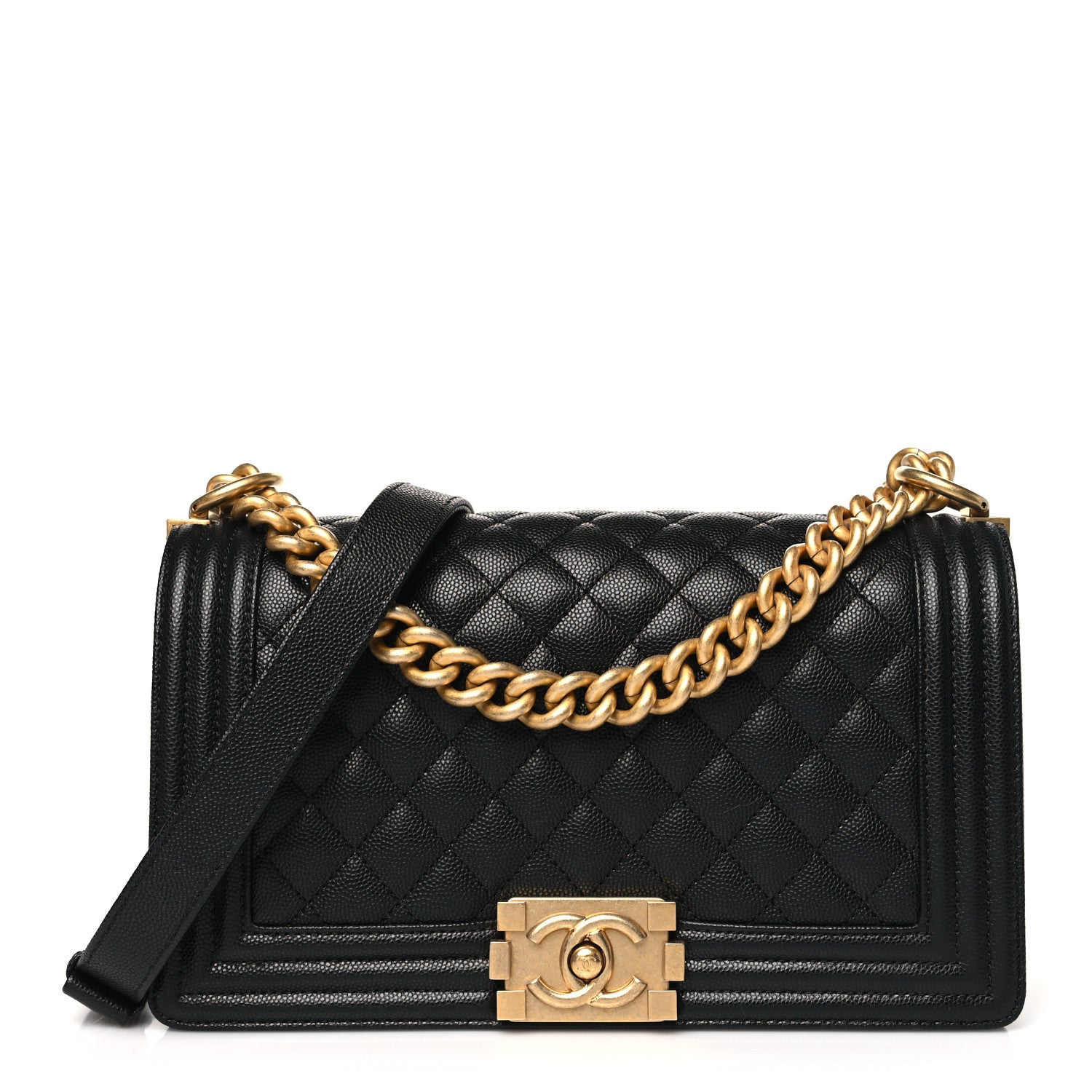 Chanel Caviar Quilted Medium Boy Flap Black 1 of 10