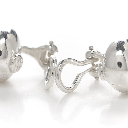 Tiffany Sterling Silver Elsa Peretti Nugget Clip-On Earrings 3 of 4