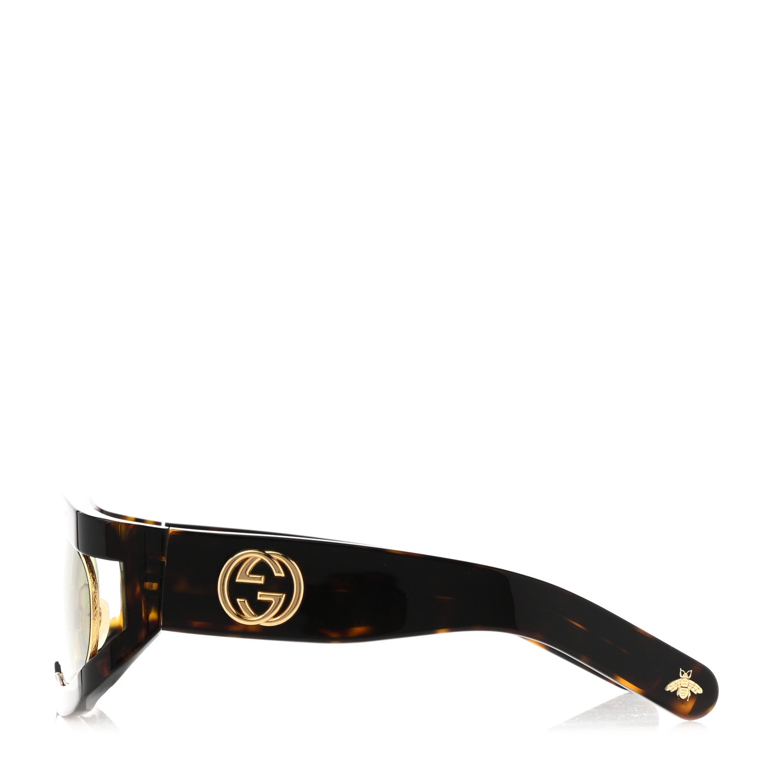 Gucci Oval Sunglasses GG0233S Tortoiseshell Gold 3 of 8
