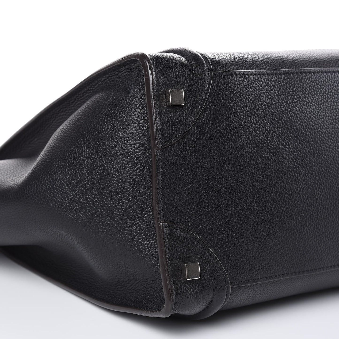Drummed Calfskin Mini Luggage Black
