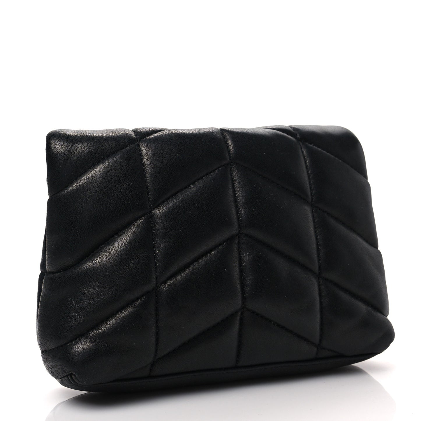 Lambskin Monogram Loulou Puffer Pouch Clutch Black