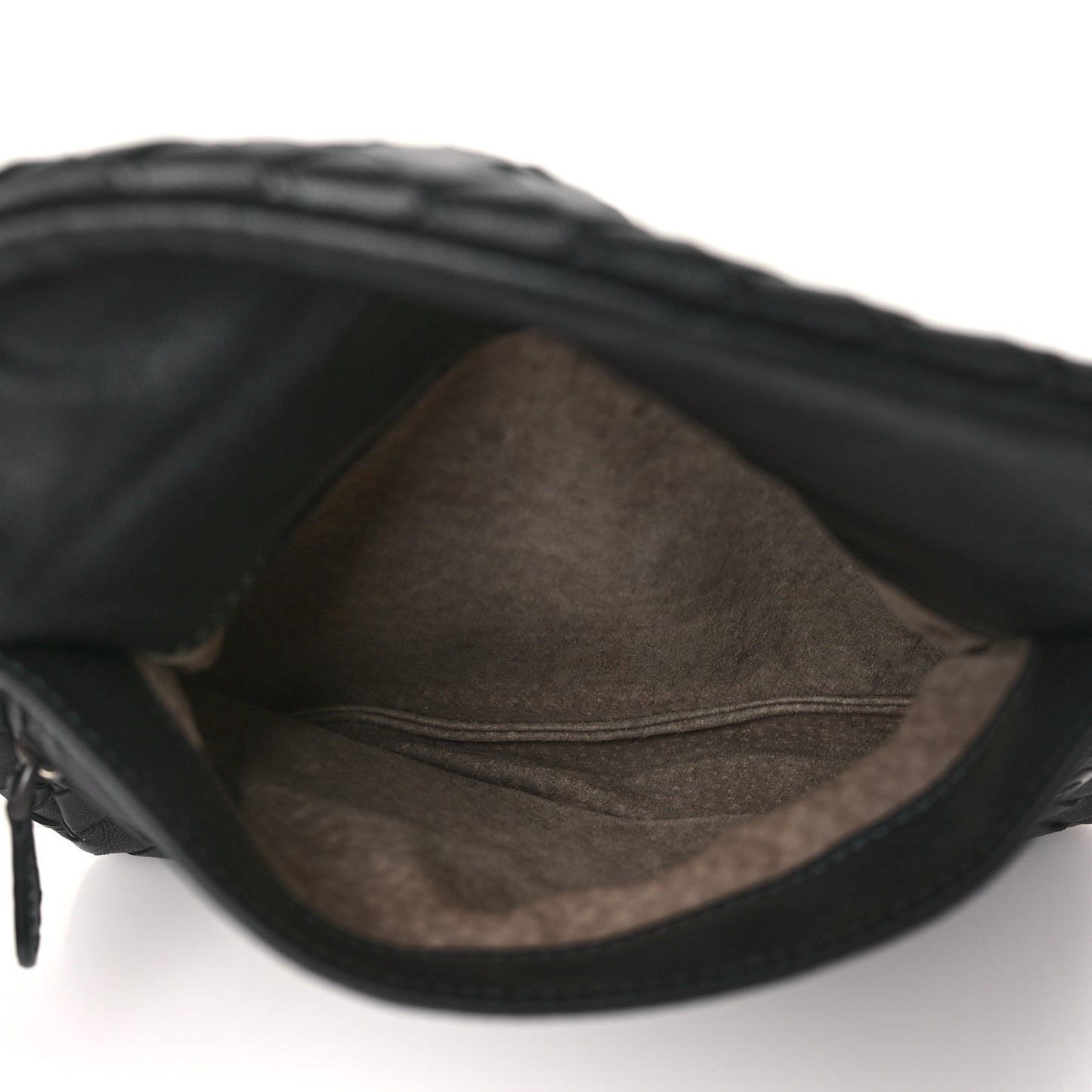 Nappa Intrecciato Small Messenger Bag Light Grey