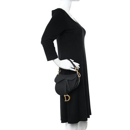 Christian Dior Grained Calfskin Mini Saddle Bag Black 2 of 13